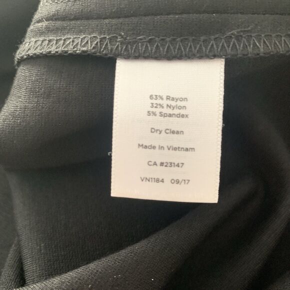 Talbots Women 6 Black Refined Ponte Knit Front Bow Detail Pencil Skirt Stretch - Picture 8 of 8